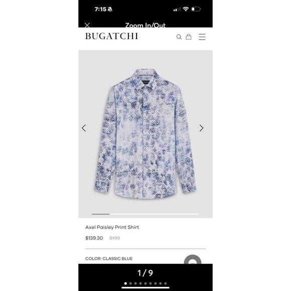 NWT Bugatchi New Size XL Axel Paisley Print Shirt Cotton NEW - Picture 13 of 13